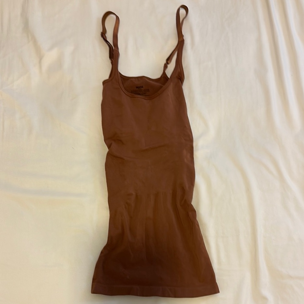 SKIMS Chocolate Brown Shaping Slip Dress